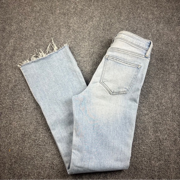 bohme Denim - Böhme Women’s Light Wash Denim Bootcut Jeans Split Hem Raw hem size: 25